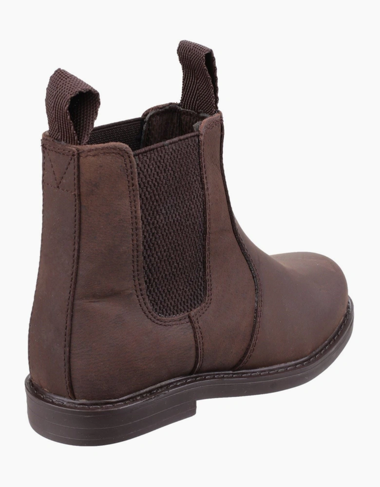 Cotswold Camberwell Leather Boy's Brown Flat Chelsea Boots