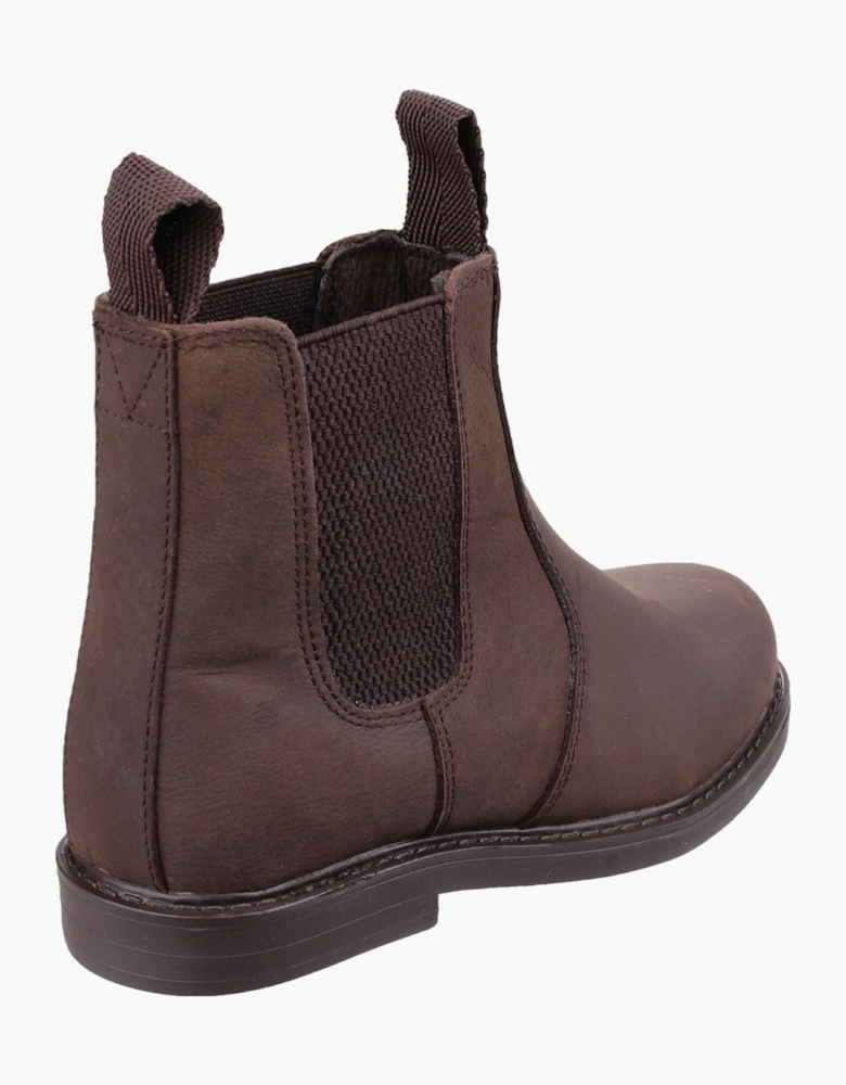 Cotswold Camberwell Leather Boy's Brown Flat Chelsea Boots
