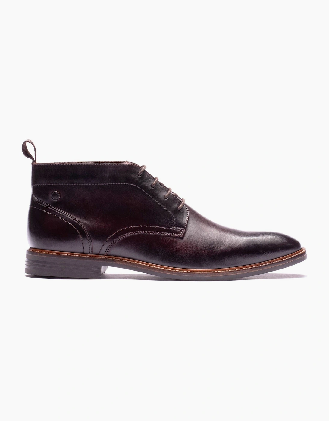 Base London Belgrave Leather Men's WASHED BROWN Ankle Boots