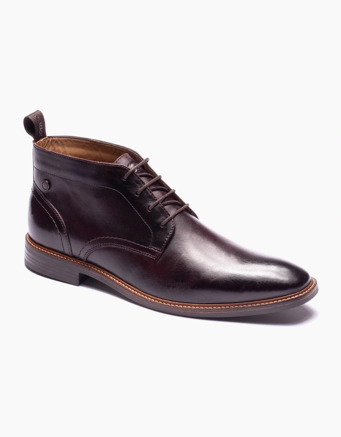 Base London Belgrave Leather Men's WASHED BROWN Ankle Boots