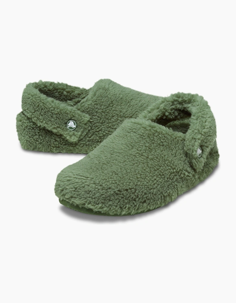 Crocs Classic Cozzzy Polyester Men's Army Green Slippers