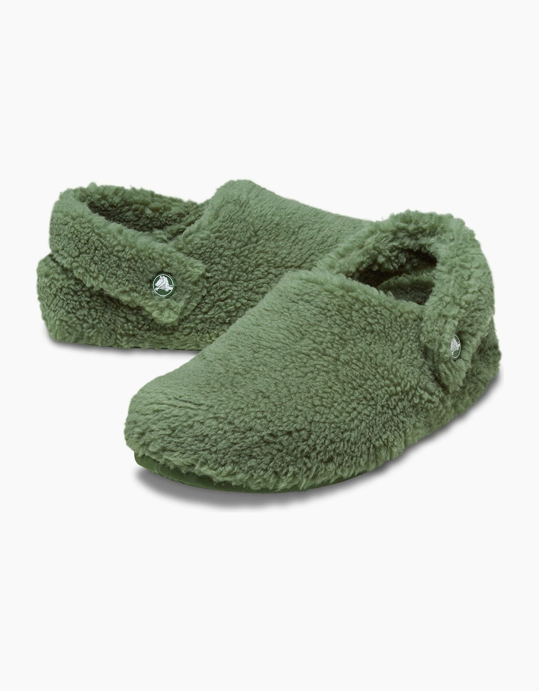 Crocs Classic Cozzzy Polyester Men's Army Green Slippers