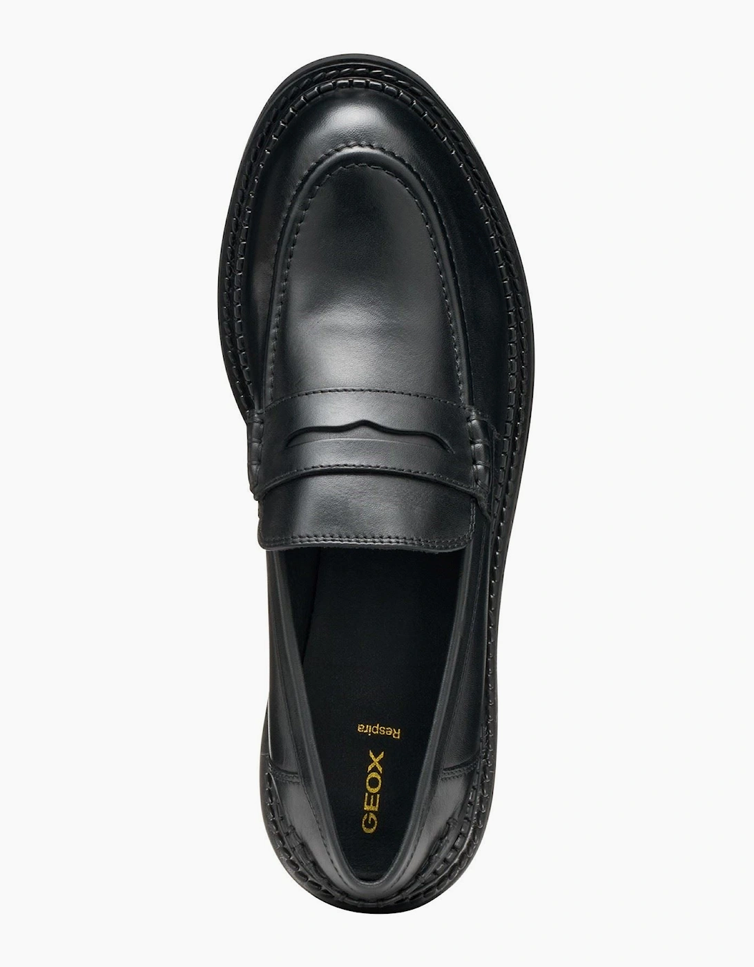 Geox D Serilda E Leather Women's Black Moccasins Shoes
