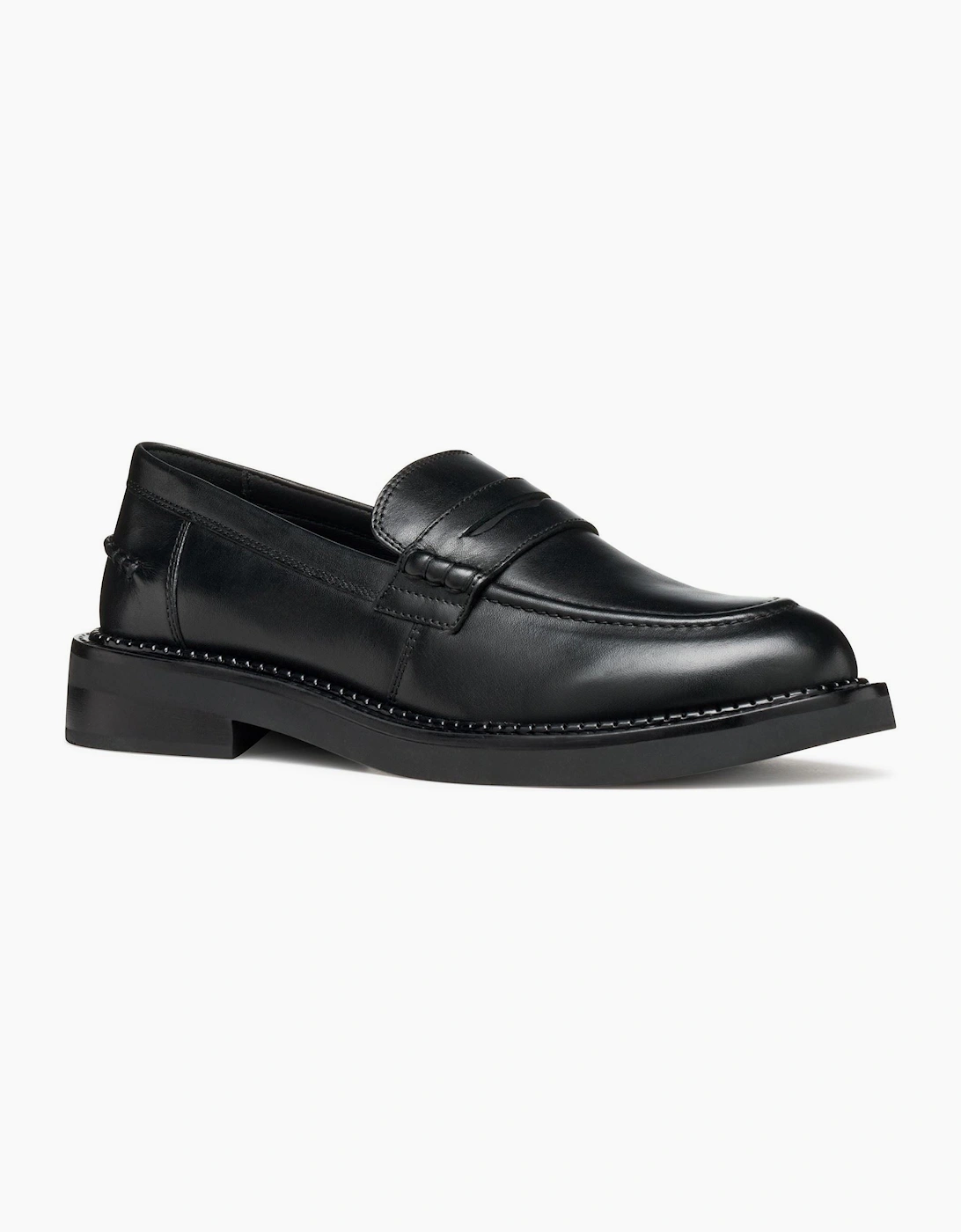 Geox D Serilda E Leather Women's Black Moccasins Shoes, 6 of 5