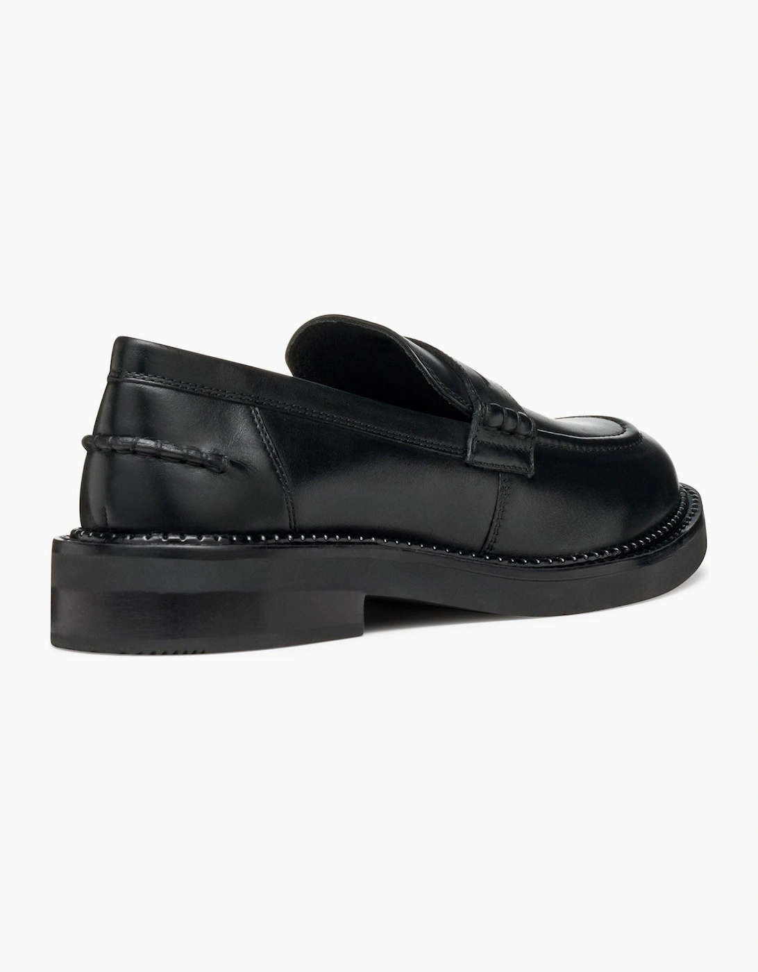 Geox D Serilda E Leather Women's Black Moccasins Shoes