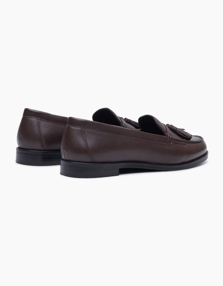 Hush Puppies Connie Leather Women's Chocolate Loafers