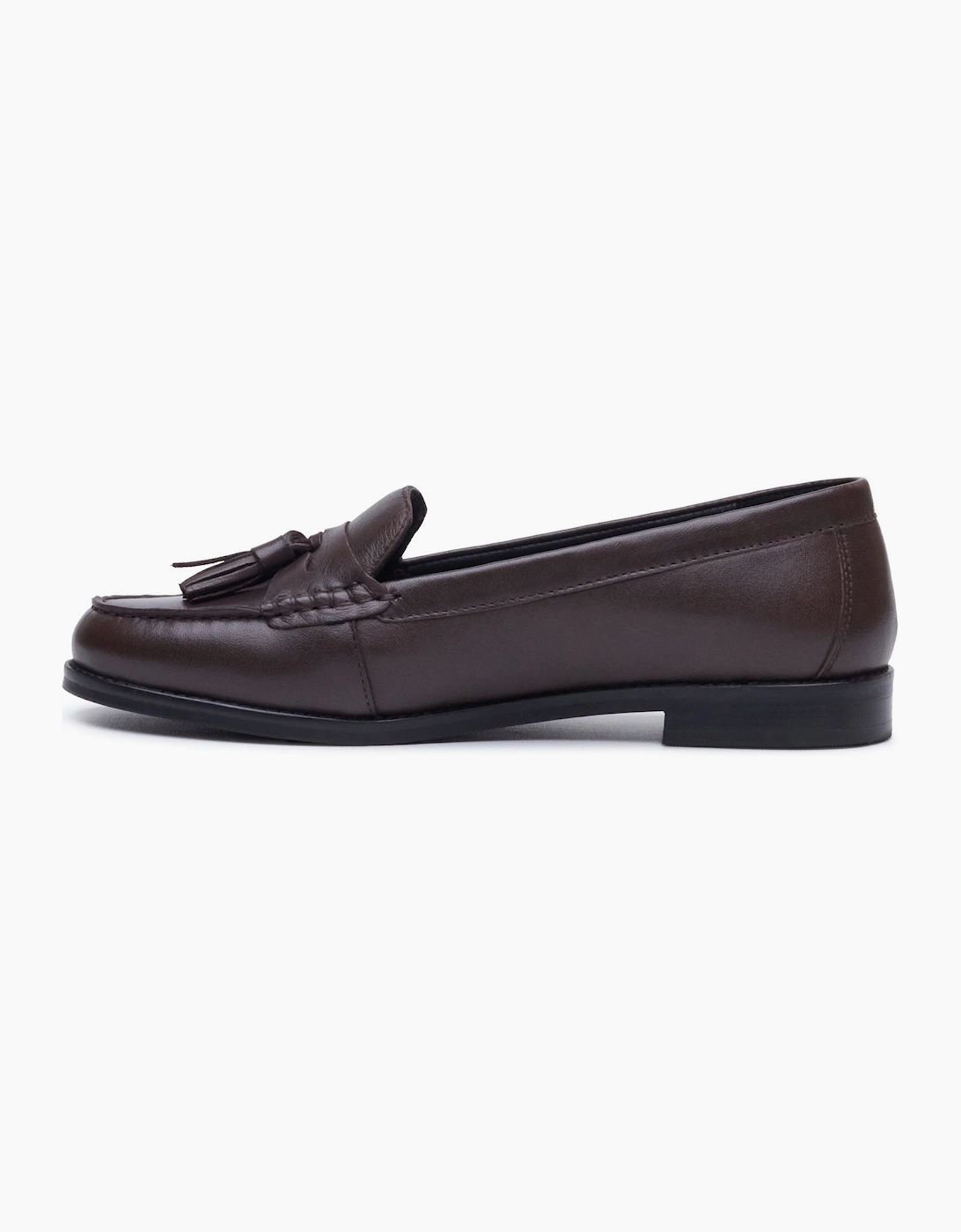 Hush Puppies Connie Leather Women's Chocolate Loafers