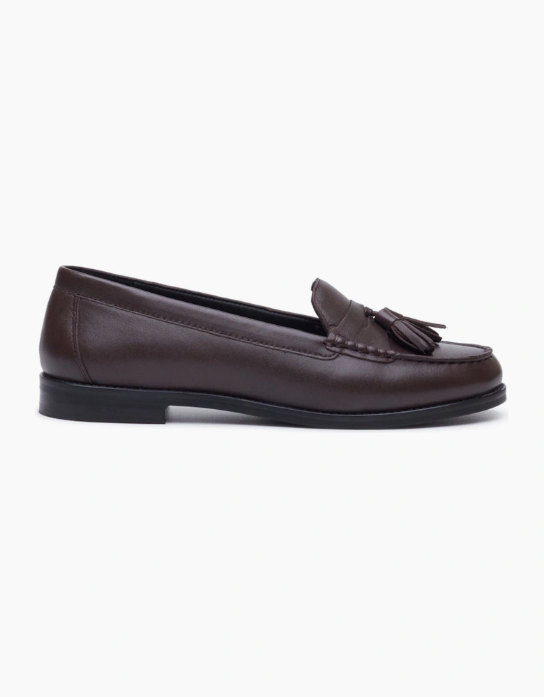 Hush Puppies Connie Leather Women's Chocolate Loafers