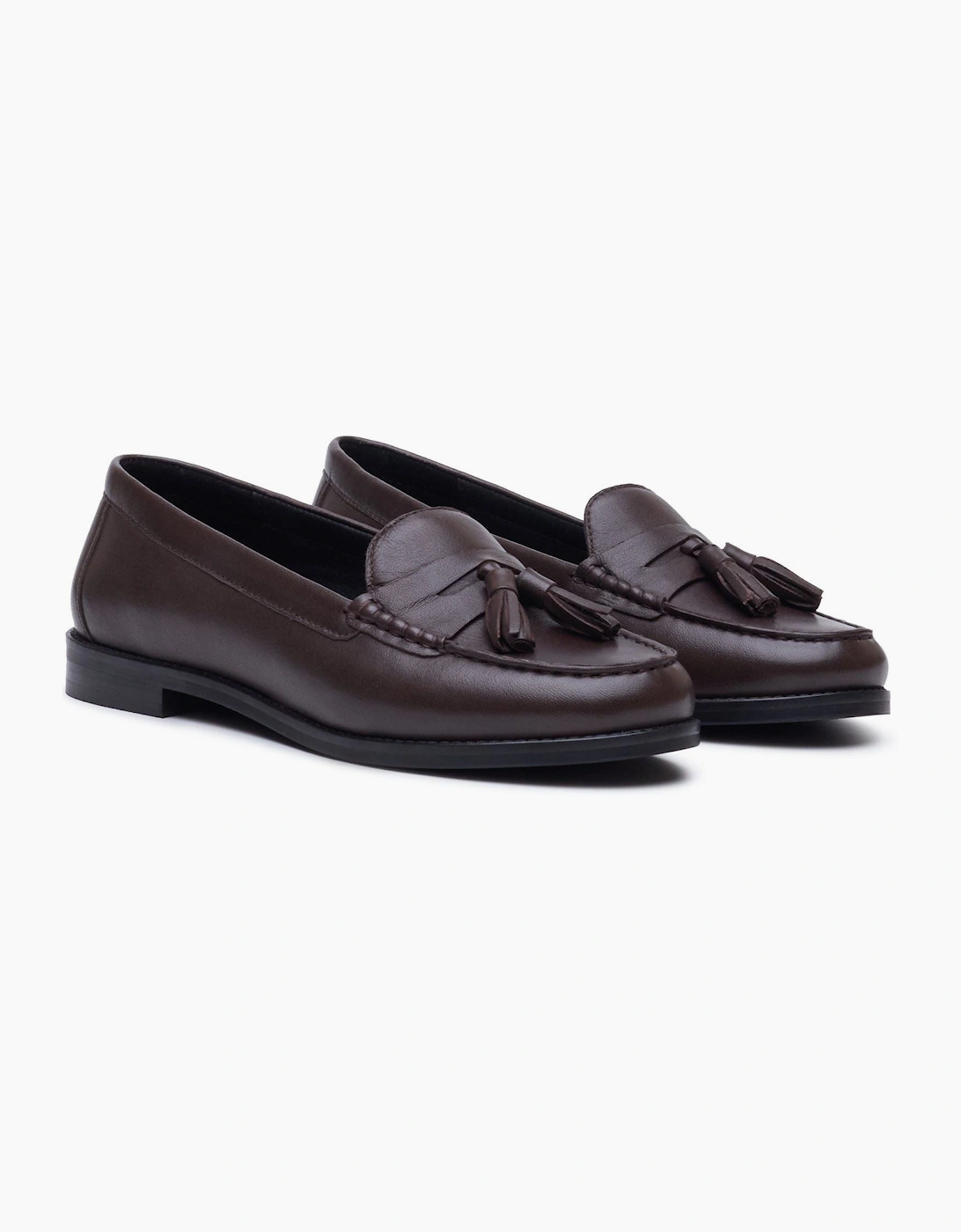 Hush Puppies Connie Leather Women's Chocolate Loafers
