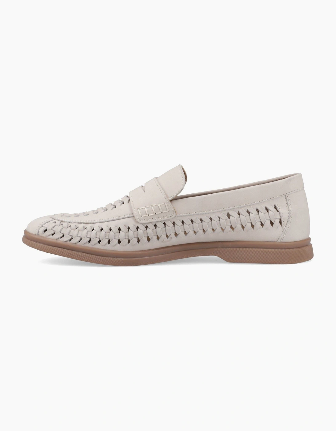 Hush Puppies Bowie Leather Men's Taupe Slim Fit Loafers