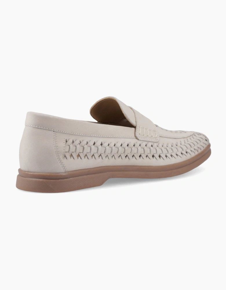 Hush Puppies Bowie Leather Men's Taupe Slim Fit Loafers