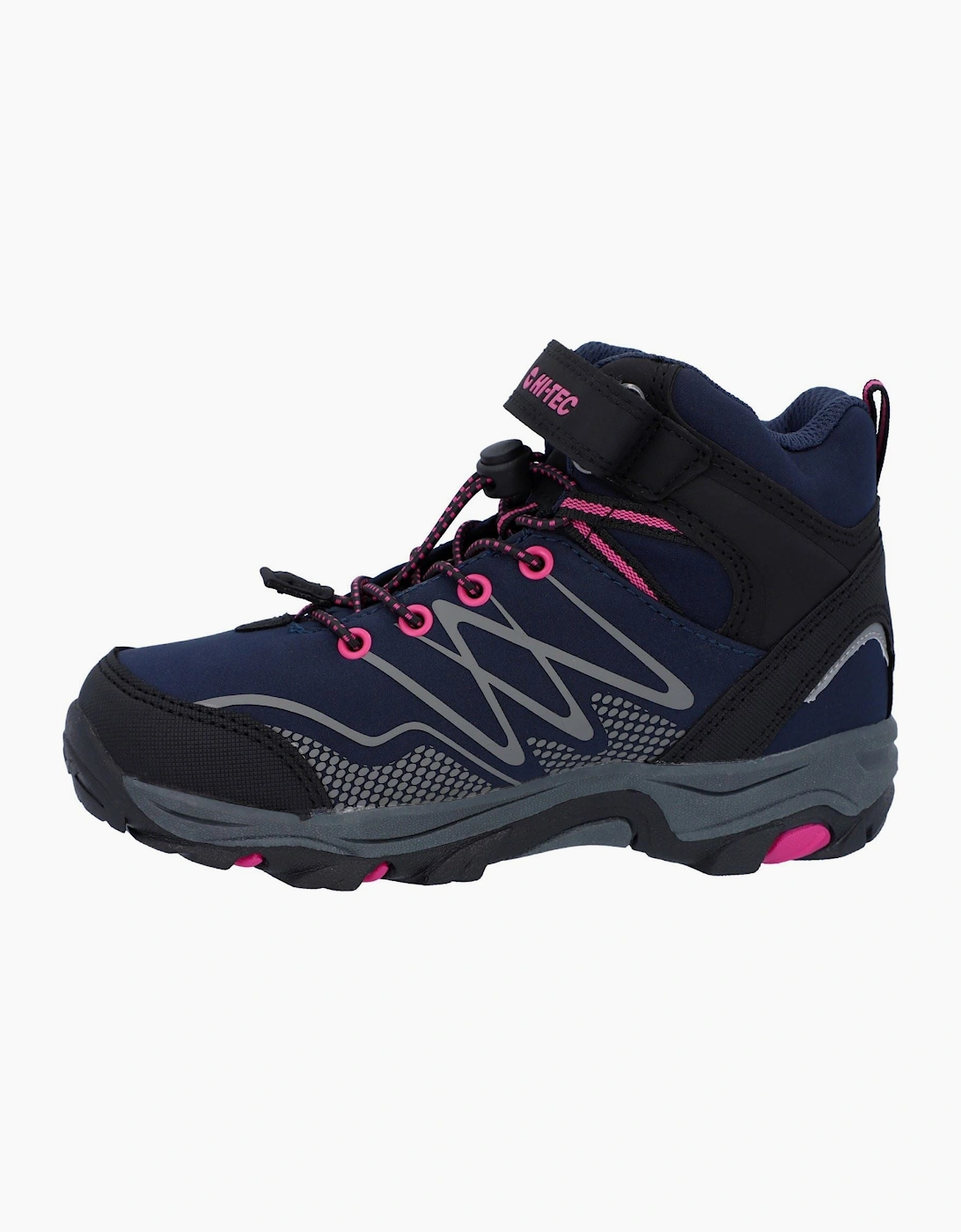 Hi-Tec Blackout Mid Polyester Girl's Navy/Magenta Hiking Boots