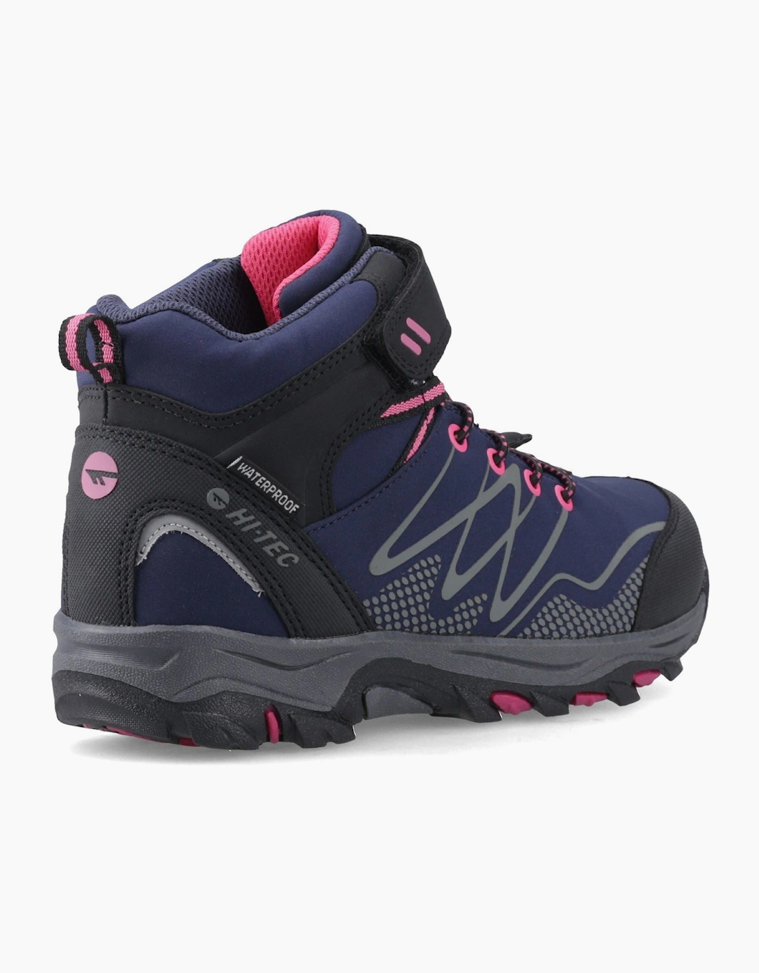 Hi-Tec Blackout Mid Polyester Girl's Navy/Magenta Hiking Boots