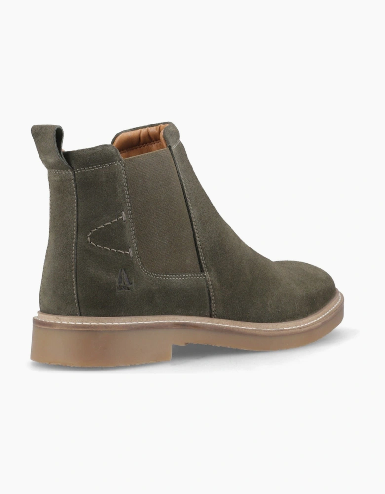 Hush Puppies Gareth Chelsea Leather Men's Khaki Boots