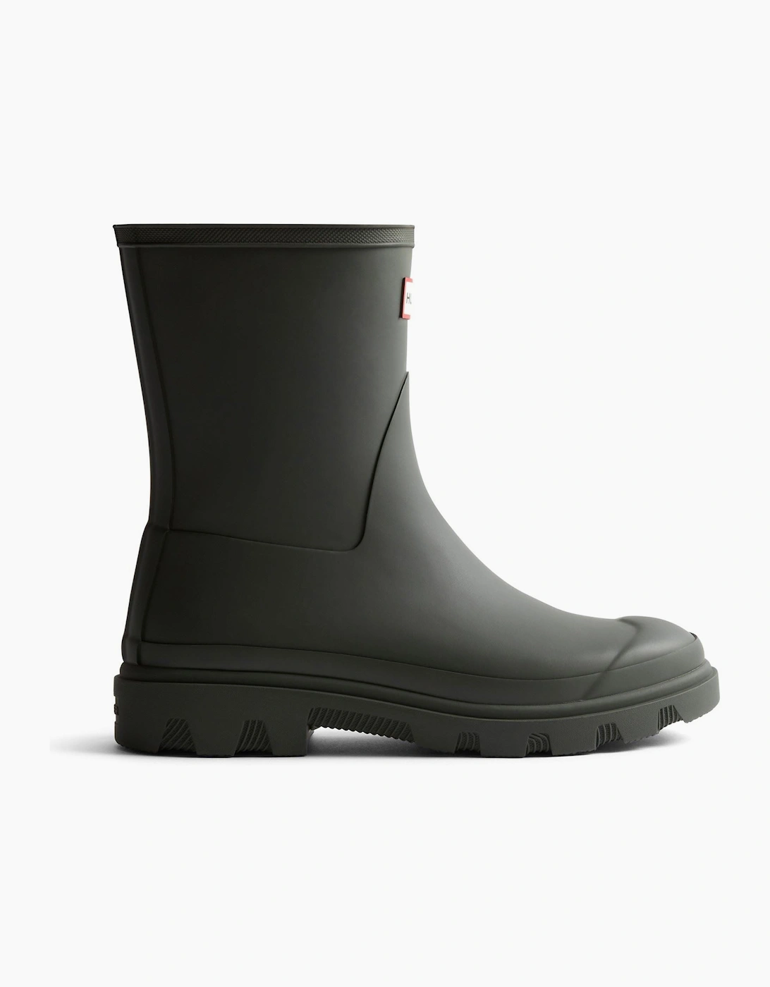 Hunter Downpour Short Rubber Men's Dark Olive Wellington Boots