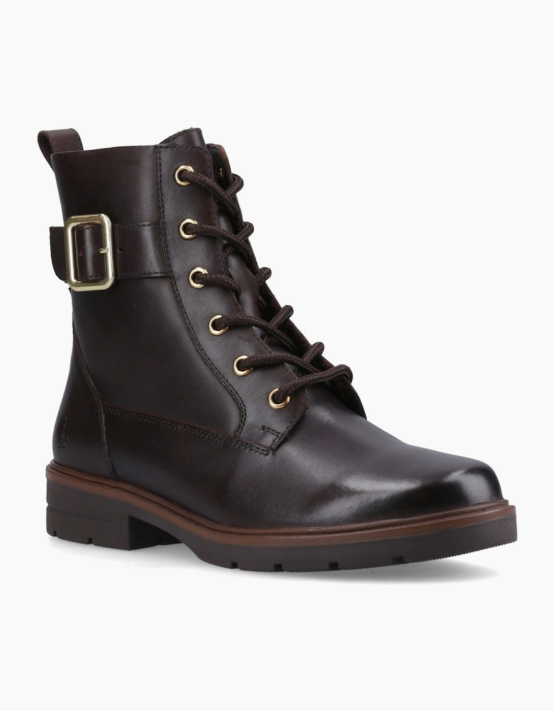Hush Puppies Women's Brown Teagan Biker Leather Boots - Size 4