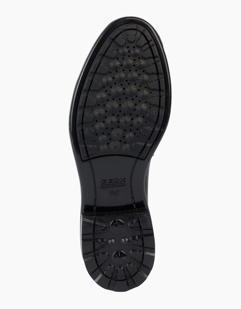 Geox D Walk Pleasure F Leather Women's Black Moccasins Shoes