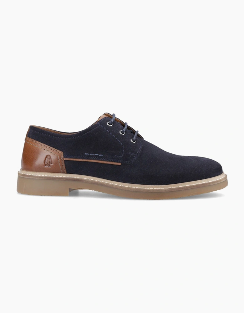 Hush Puppies Guy Leather Men's Navy Lace-Up Shoes