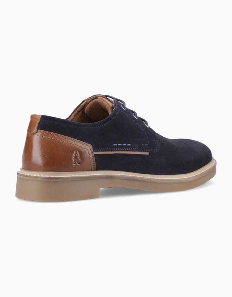 Hush Puppies Guy Leather Men's Navy Lace-Up Shoes