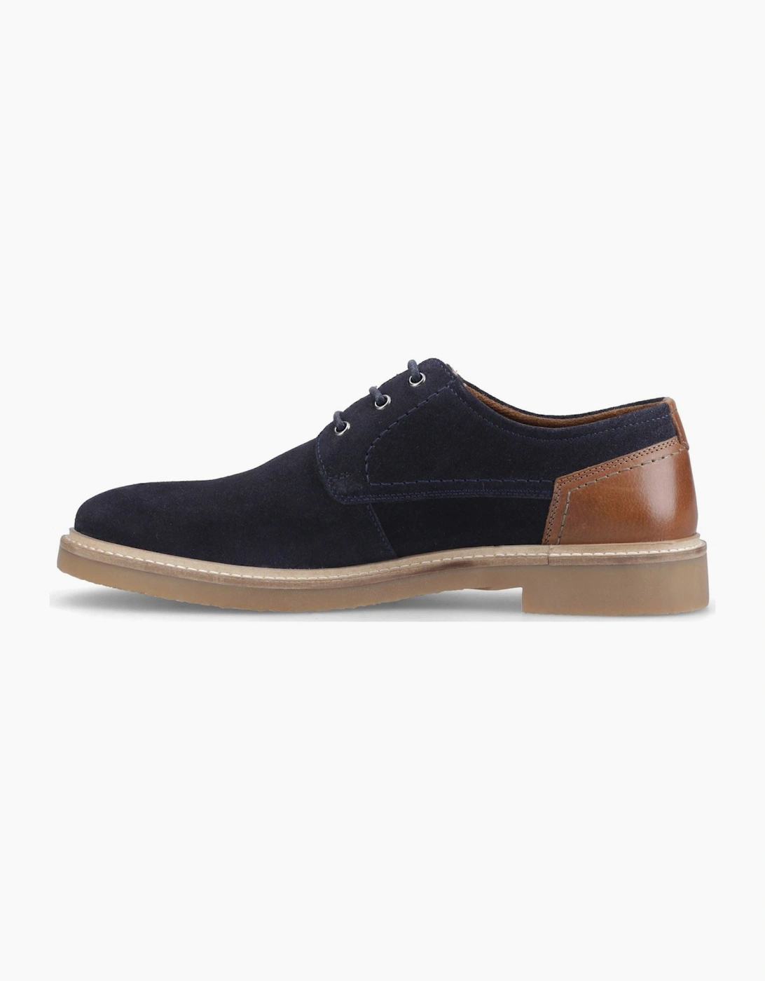 Hush Puppies Guy Leather Men's Navy Lace-Up Shoes