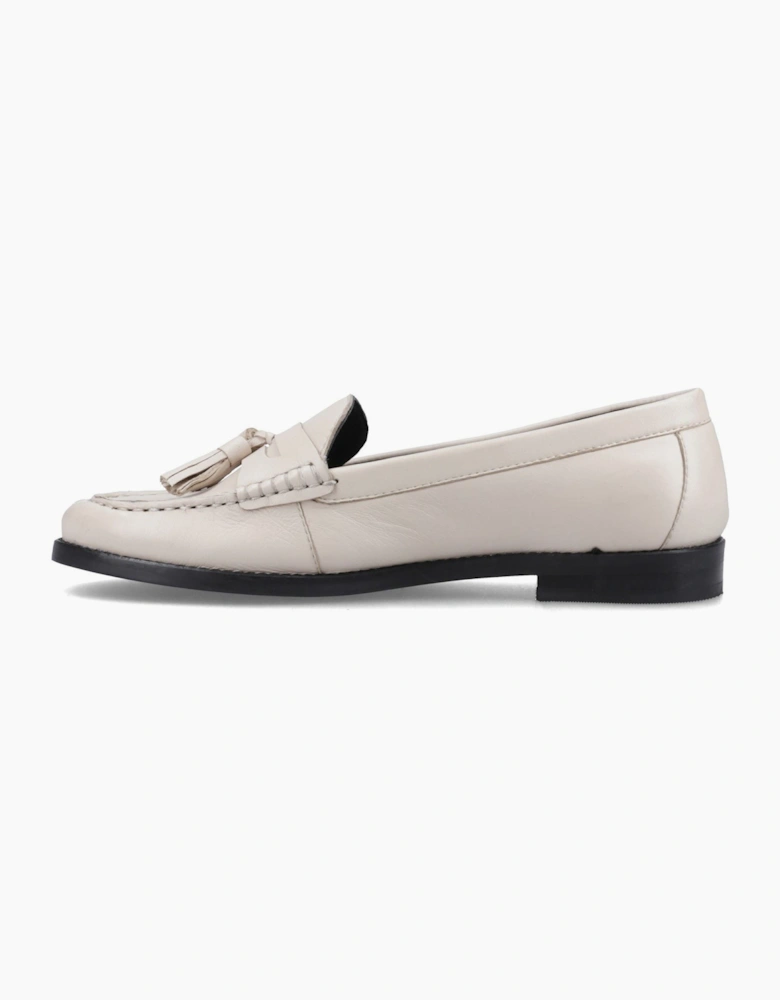 Hush Puppies Connie Leather Women's Cream Loafers