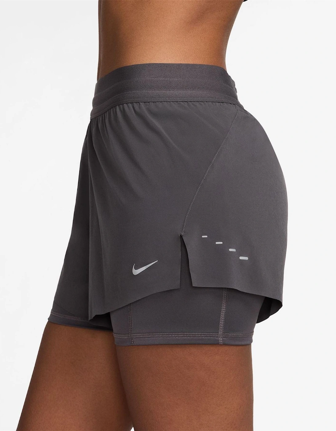 Womens Fit Swift Mid Rise 3 2 In 1 Shorts