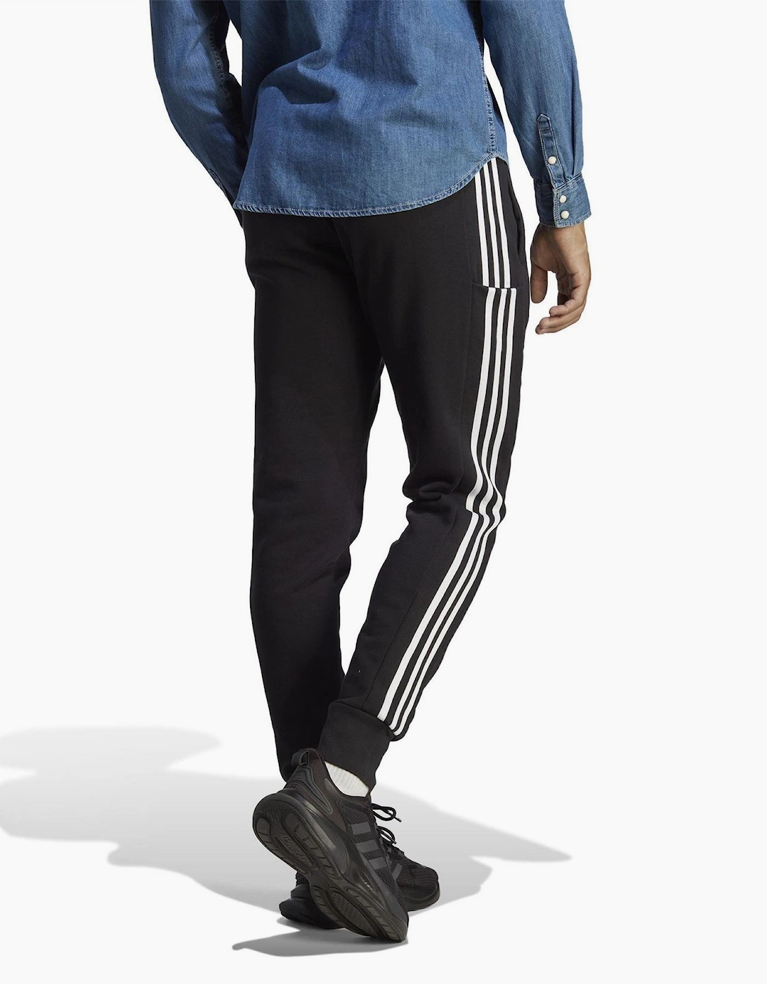 Essentials French Terry Tapered Cuff 3  Stripes Joggers