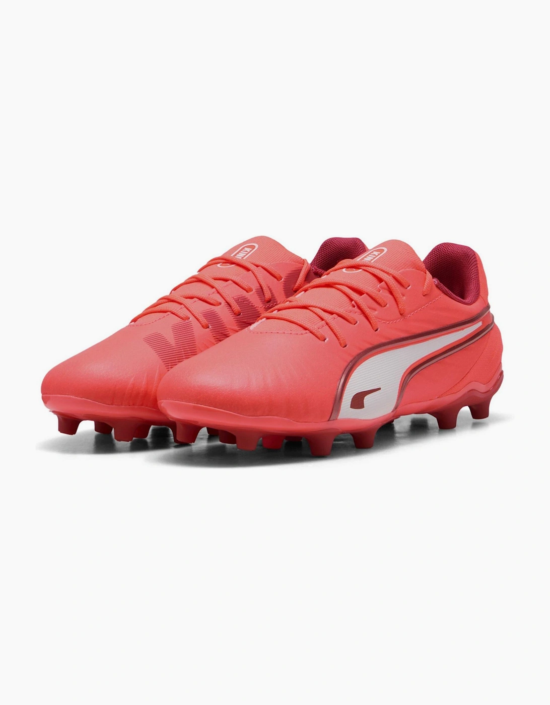 Puma Boys Multi/Red 'S King Match Firm Ground Football Boots - Size: 3 35.5 Kids