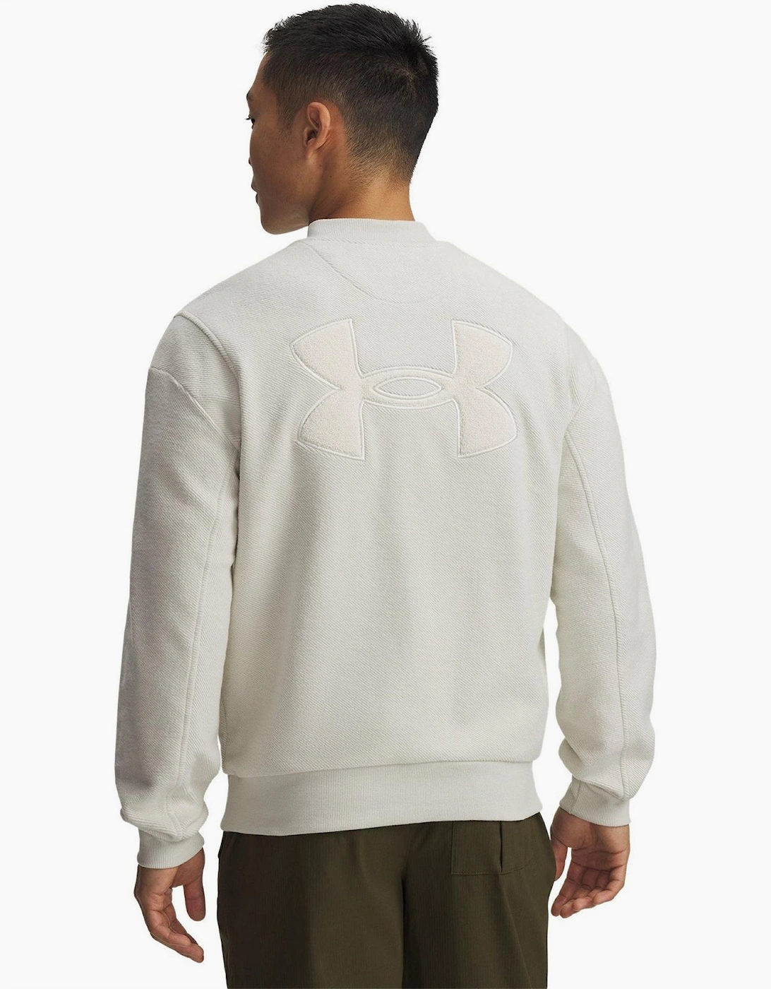 Terry Bomber Jacket with Ribbed Cuff