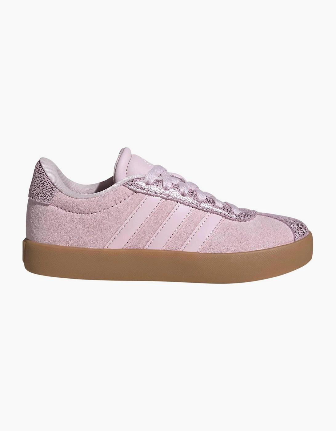Adidas Girls Pink  Vl Court 3.0 Trainers - Size 4 36.5 Kids