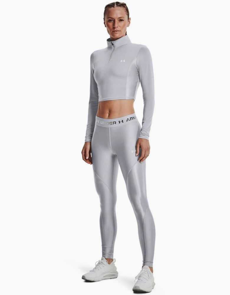 Shine Crop Quarter Zip Fleece Top