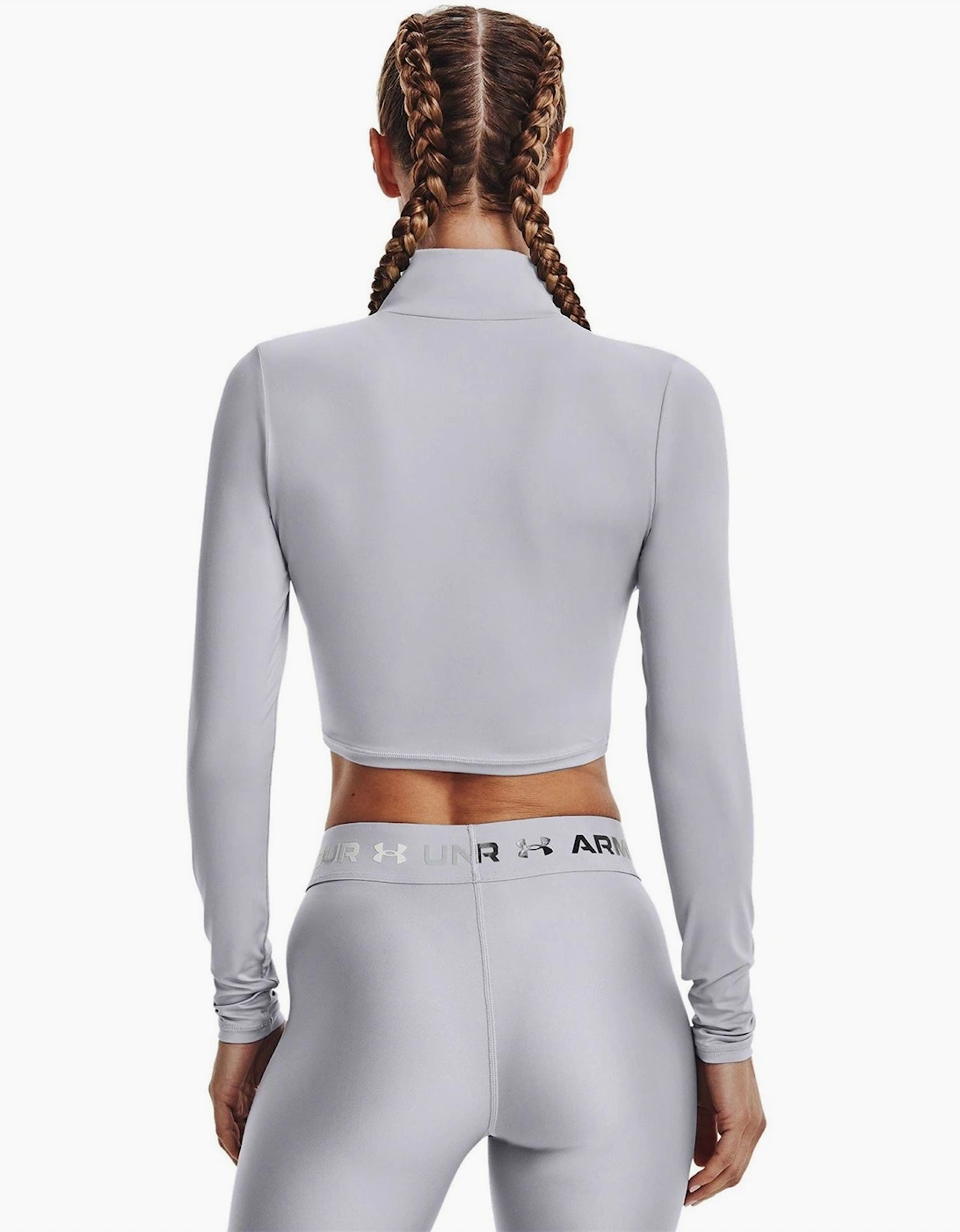 Shine Crop Quarter Zip Fleece Top