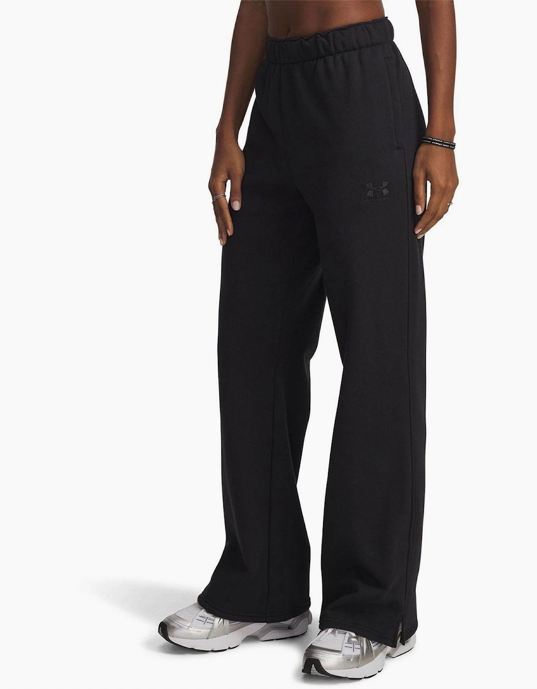 Under Armour Women's Black Icon Vida Fleece Tracksuit Bottoms - Size 14/30In