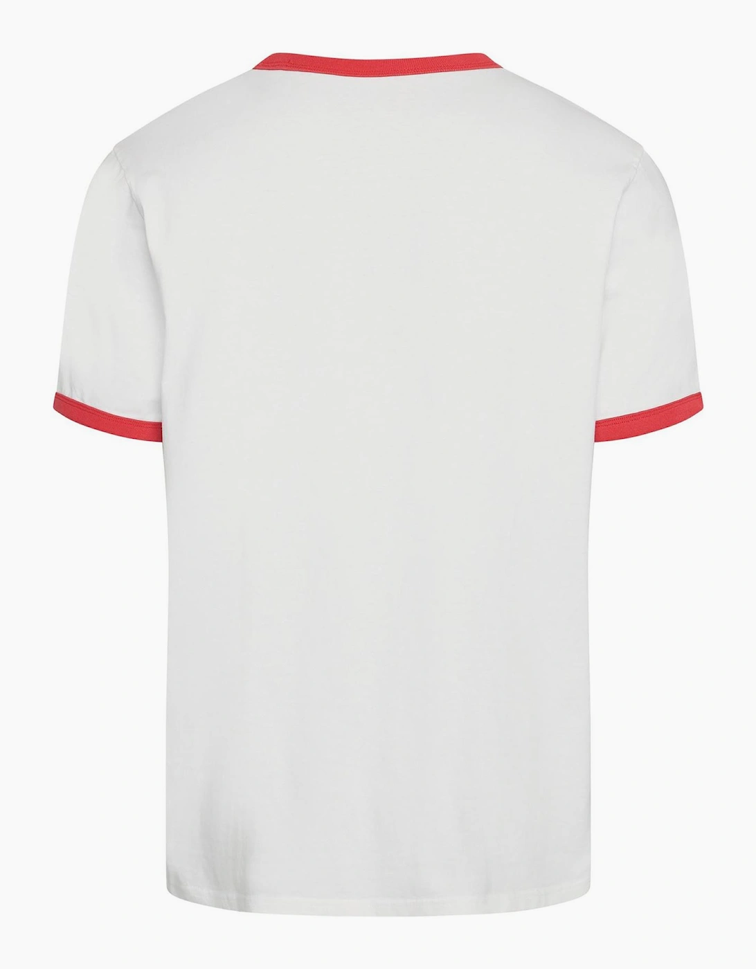 Retro Emb Ringer Tee Bright wh