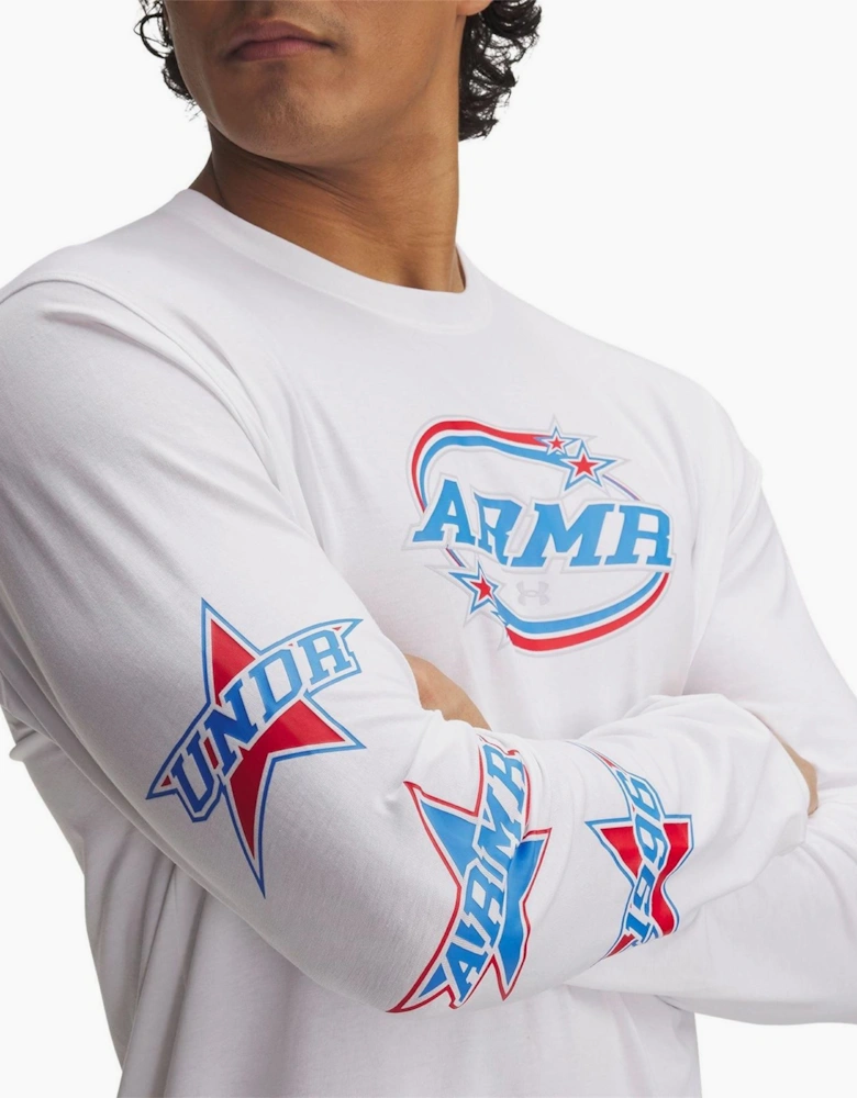 60 40s Stacked Stars Long Sleeve T-Shirt