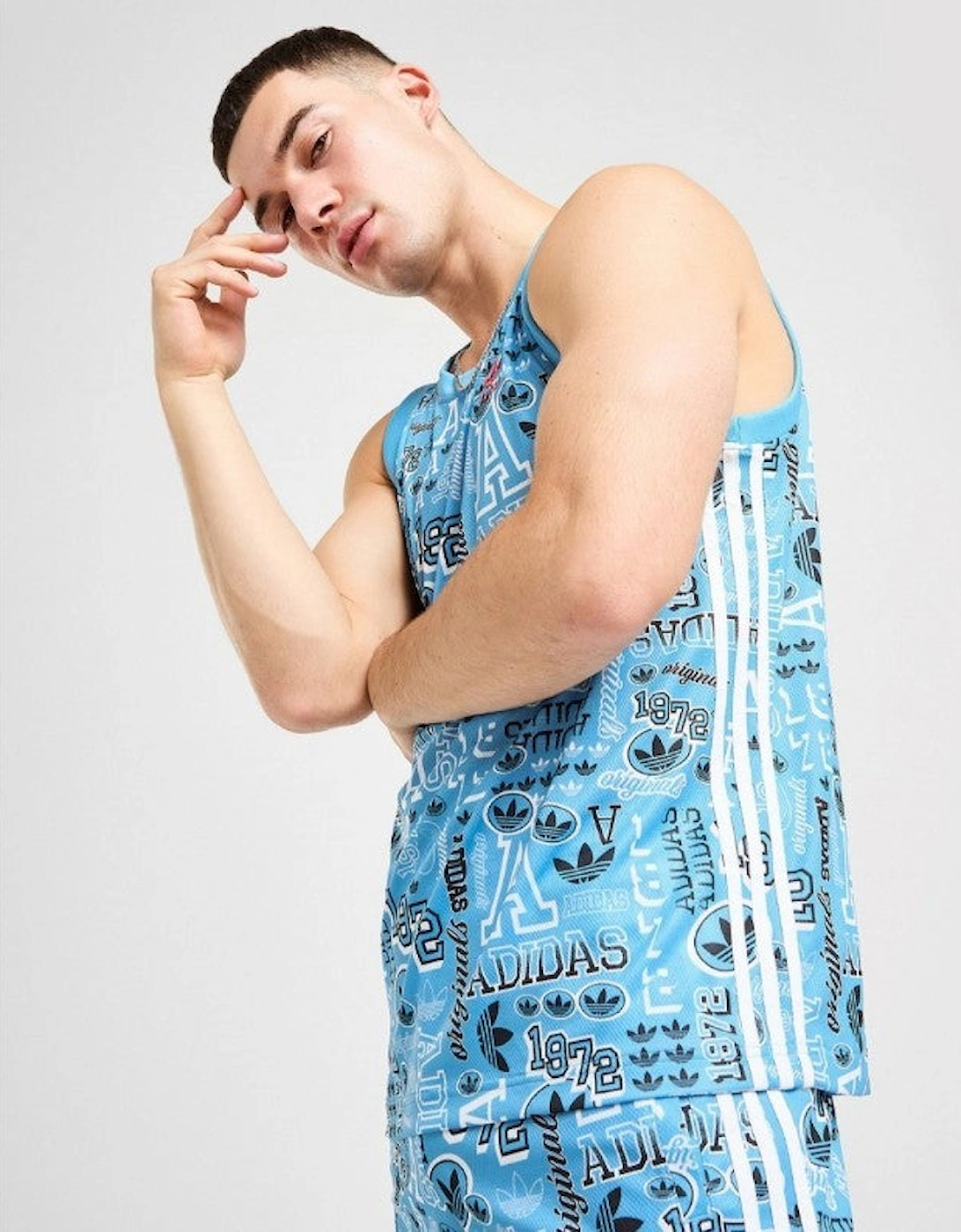 Adidas Originals Graphic Sticker Tank Top Mens Vest, 5 of 4