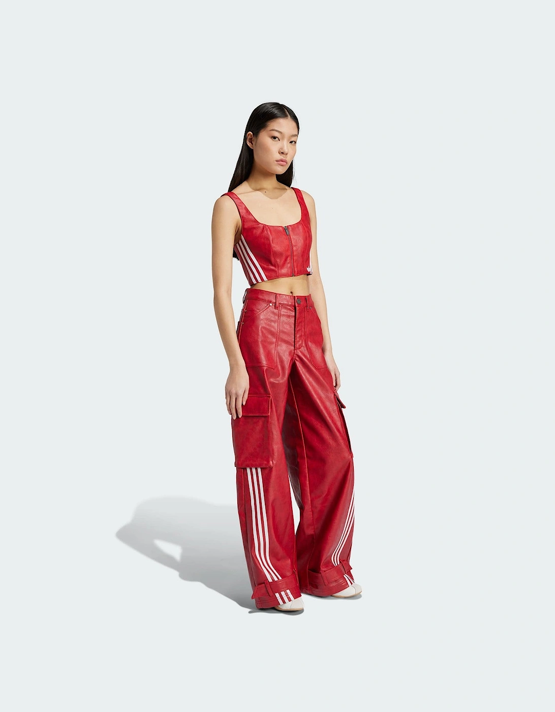Adidas Adilenium Womens Season 3 Vintage Faux Leather Pants