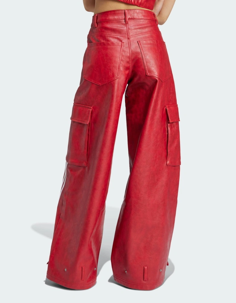 Adidas Adilenium Womens Season 3 Vintage Faux Leather Pants