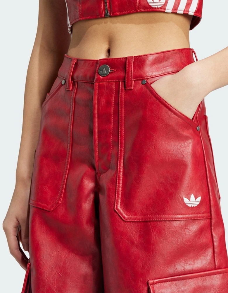 Adidas Adilenium Womens Season 3 Vintage Faux Leather Pants