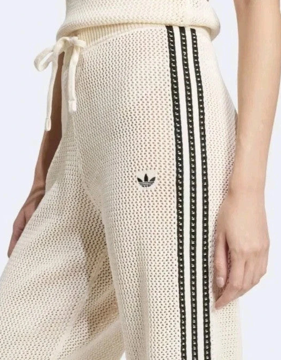 Adidas Originals Womens Premium Crochet Track Pants White