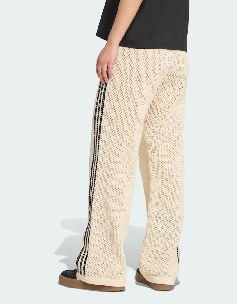 Adidas Originals Womens Premium Crochet Track Pants White