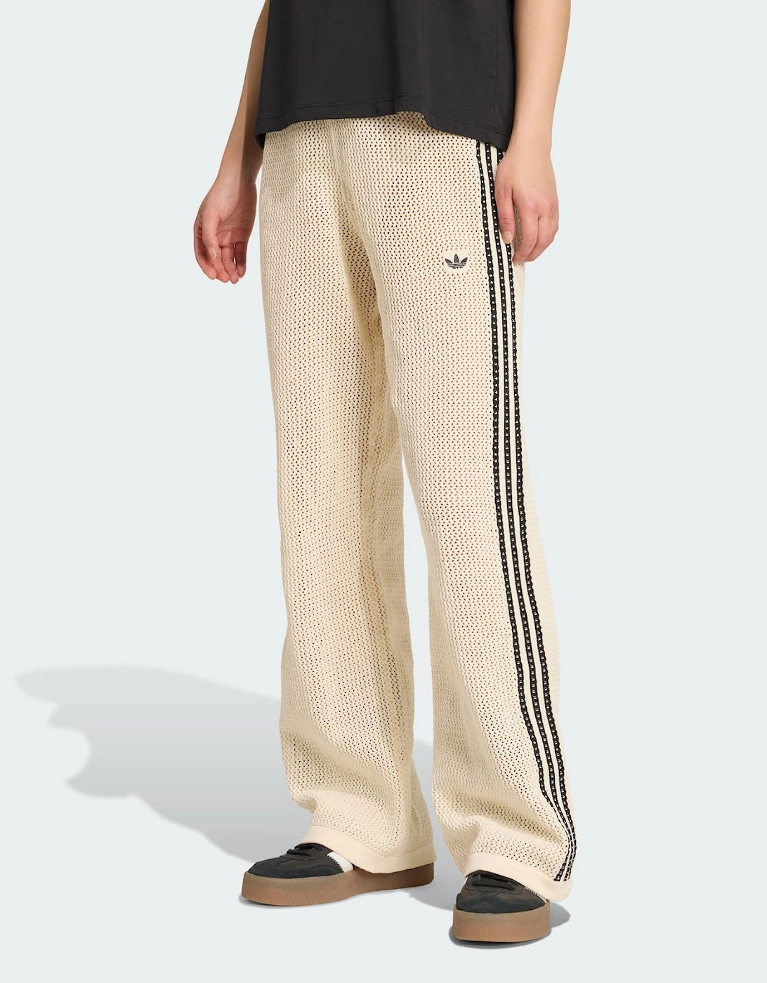 Adidas Originals Womens Premium Crochet Track Pants White