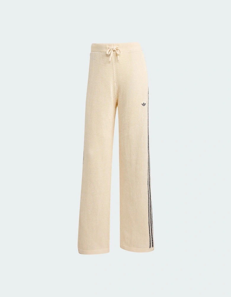 Adidas Originals Womens Premium Crochet Track Pants White