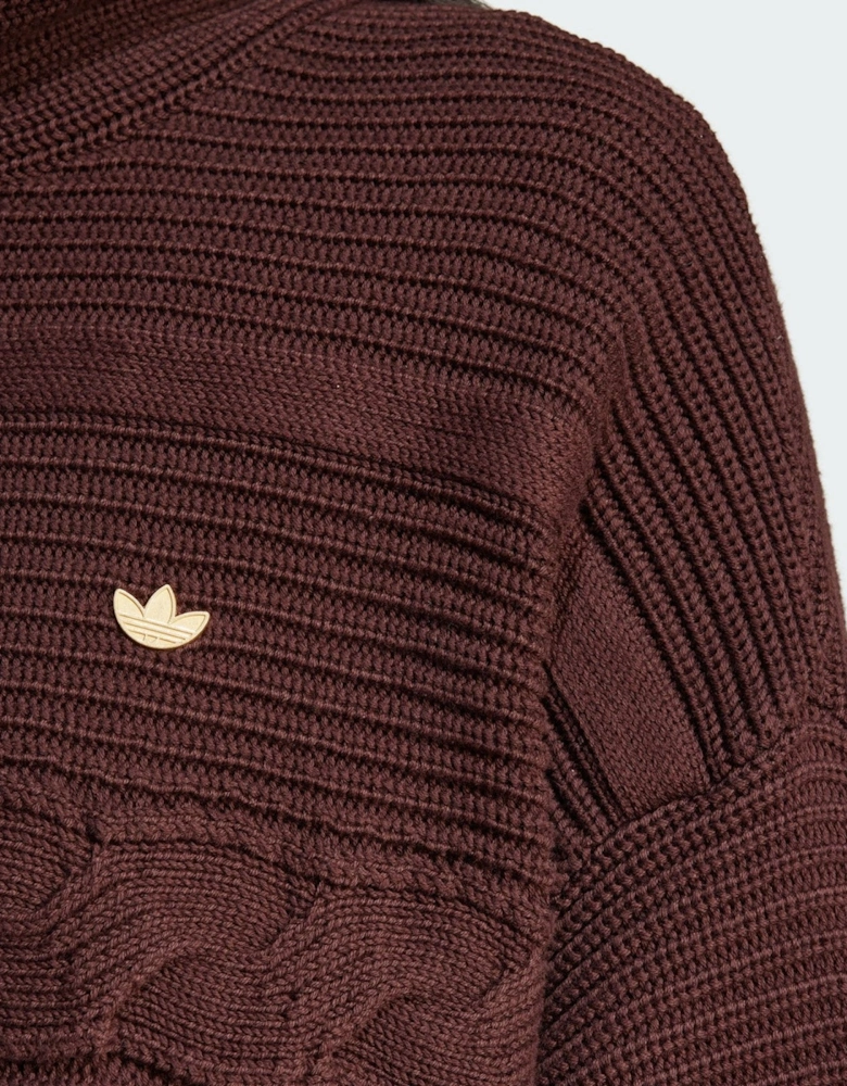 Adidas Originals Premium Oversized Knit Turtleneck Sweater