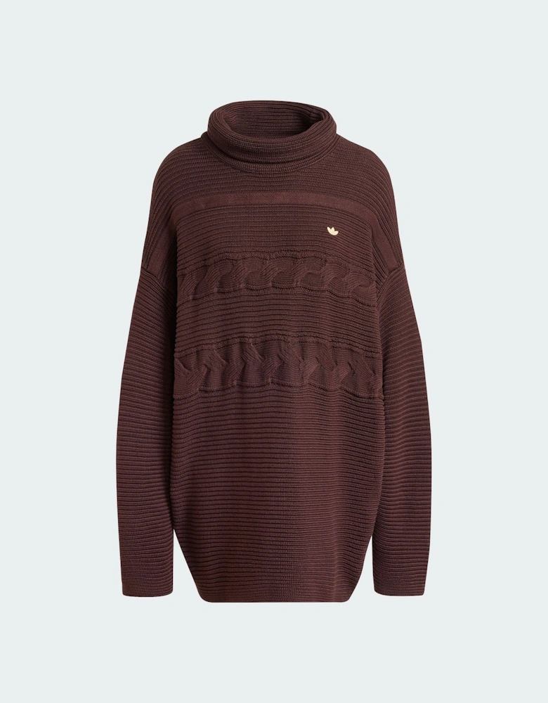 Adidas Originals Premium Oversized Knit Turtleneck Sweater