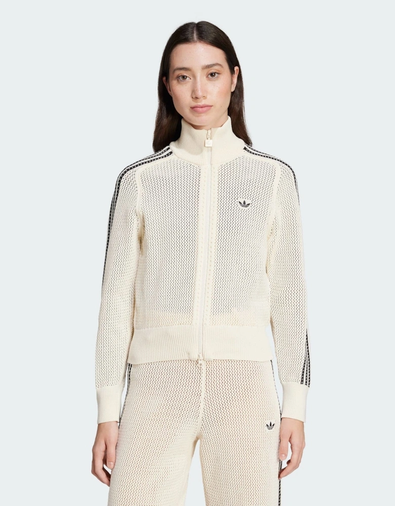 Adidas Originals Premium Crochet Track Top Womens White