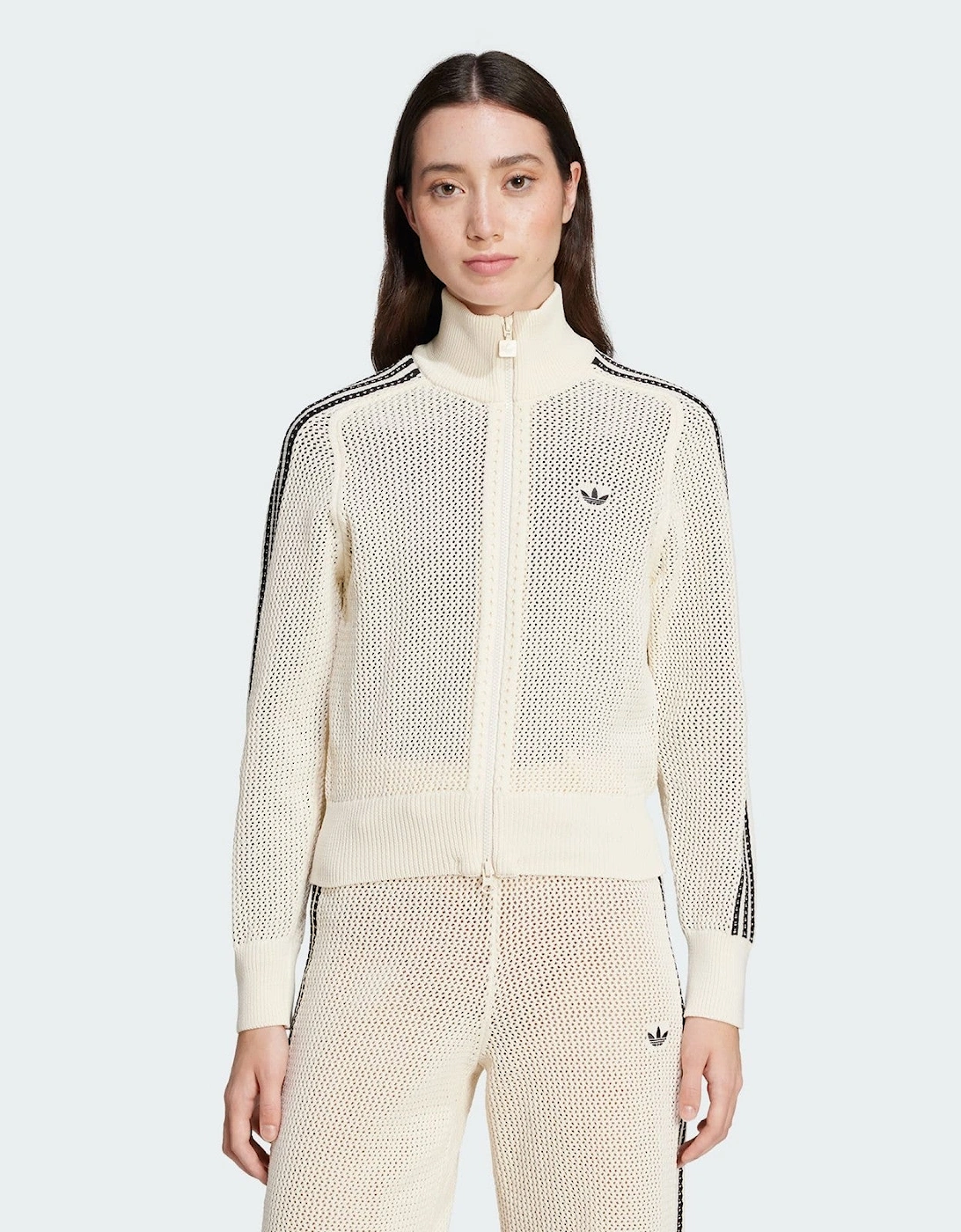 Adidas Originals Premium Crochet Track Top Womens White