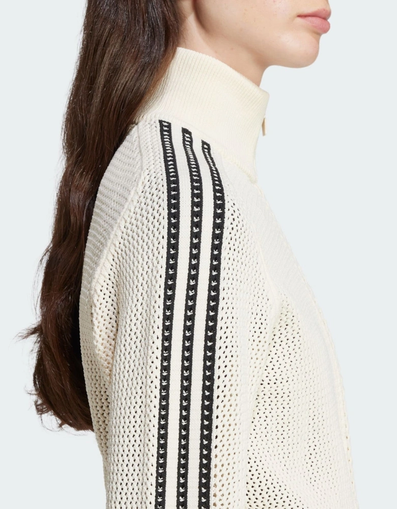 Adidas Originals Premium Crochet Track Top Womens White