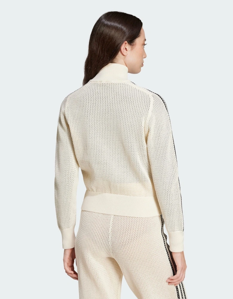 Adidas Originals Premium Crochet Track Top Womens White
