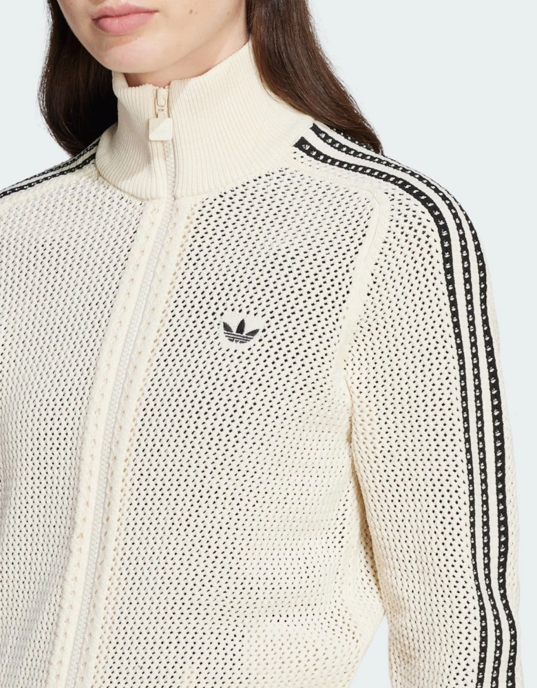 Adidas Originals Premium Crochet Track Top Womens White